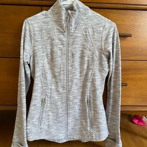Light grey and white Lululemon jacket